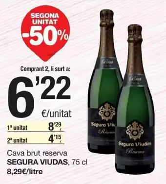 SPAR Segura Viudas Cava Brut Reserva 75 cl oferta