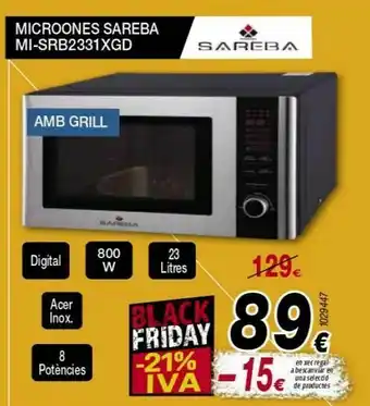 Bazar El Regalo Microondas sareba oferta