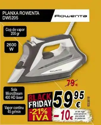 Bazar El Regalo Plancha rowenta oferta