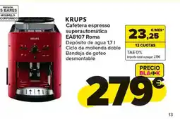Carrefour KRUPS Cafetera espresso superautomática EA8107 Roma oferta