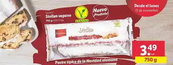 Lidl Favorina Stollen Vegano oferta
