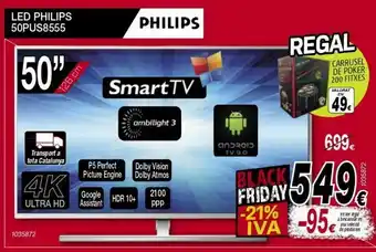 Bazar El Regalo Smart tv led 50'' philips oferta