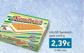 HiperDino Kalise Sandwich pack 4 x 65g oferta
