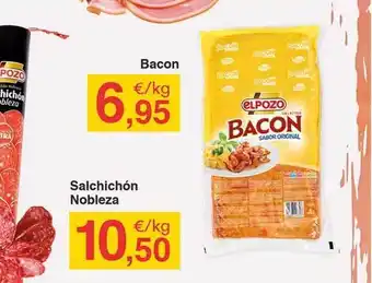 HiperDino Bacon Salchichón Nobleza oferta