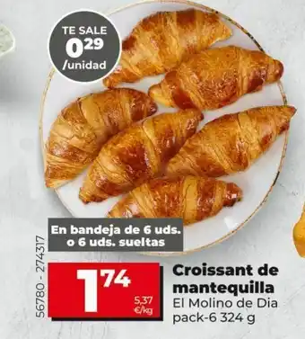 Dia Croissants de mantequilla oferta