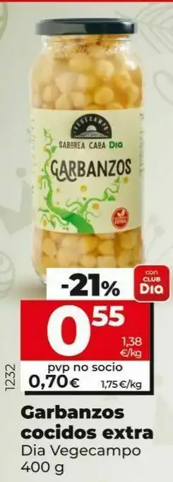 Maxi Dia Garbanzos cocidos dia oferta