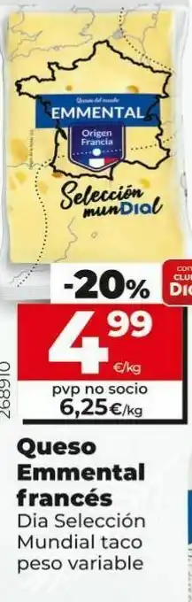 Maxi Dia Queso emmental dia oferta