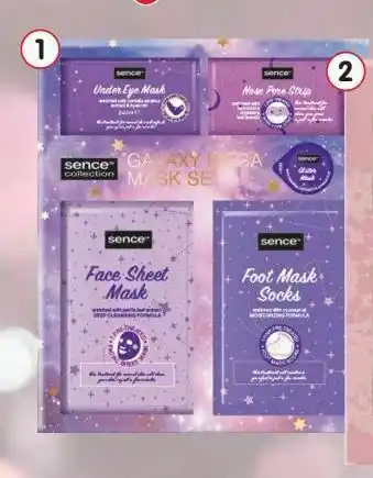 Clarel Sence estuche facial galaxy mascarillas para cara, pies, labios y ojos oferta