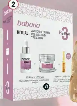 Clarel Babaria cuidado facial rutina crema + sérum + ampollas retinol oferta