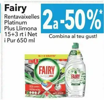 Clarel Lavavajillas platinum plus limón y limpio y puro fairy oferta
