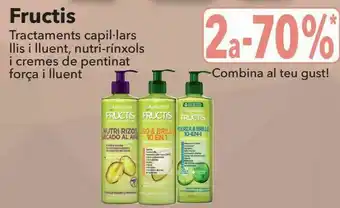 Tratamientos capilares liso y brillo, nutri-rizos y cremas de peinado, fuerza y brillo fructis