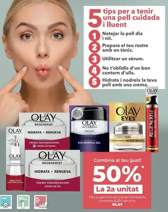 Clarel Olay toda la gama de cremas hidratantes, contornos de ojos y sérums oferta
