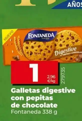 Dia Galletas digestive con pepitas fontaneda oferta