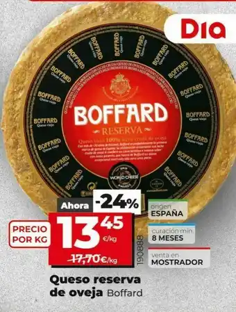 Dia Queso reserva de oveja boffard oferta