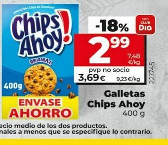 Dia Galletas chips ahoy oferta