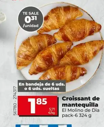 Dia Croissants de mantequilla dia oferta