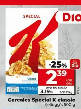 Dia Cereales special k kellogg's oferta