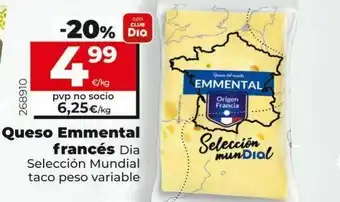 Dia Queso emmental oferta