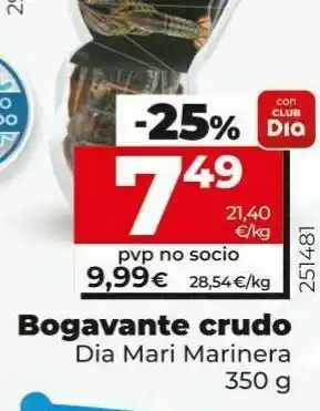 La Plaza de DIA Bogavante crudo dia oferta