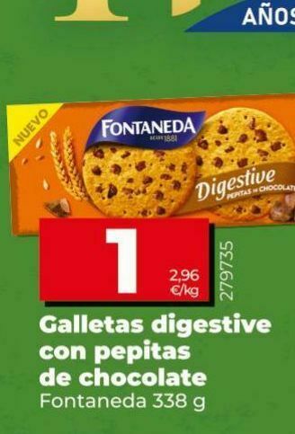 Dia Galletas digestive con pepitas fontaneda oferta