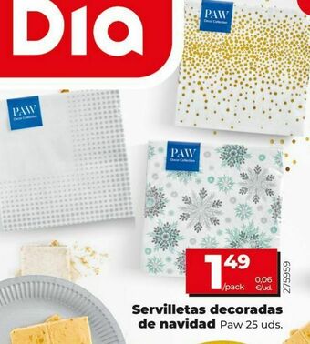 Dia Servilletas de papel paw oferta