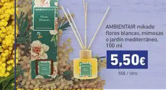 HiperDino Ambientair mikado flores blancas, mimosas o jardín mediterráneo, 100ml oferta