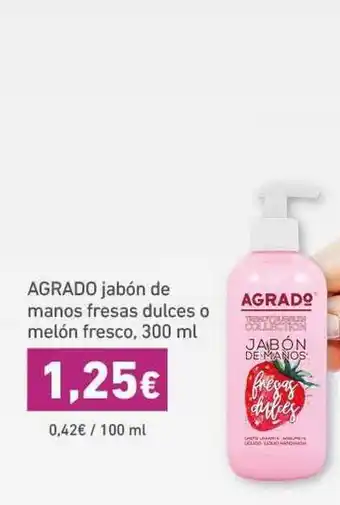 HiperDino Agrado jabón de manos fresas dulces o melón fresco, 300ml oferta