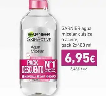 HiperDino Garnier Agua Micelar Clásica O Aceite Pack 2 x 400ml oferta
