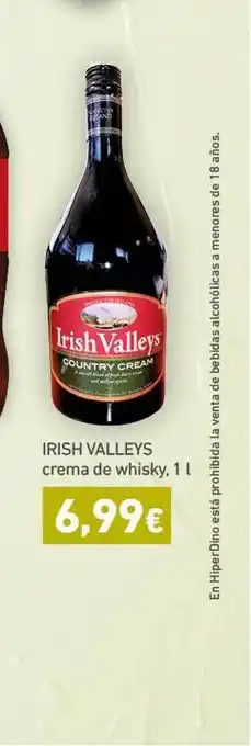 HiperDino Irish Valleys Crema De Whisky 1L oferta