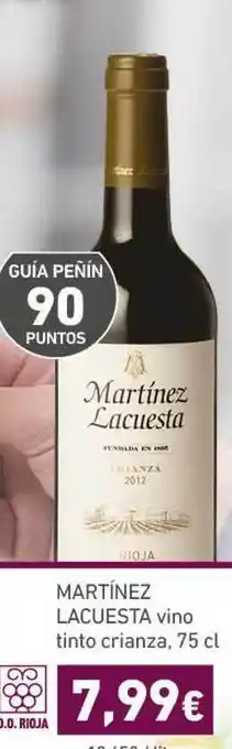 HiperDino Martínez Lacuesta Vino Tinto Crianza, 75cl oferta
