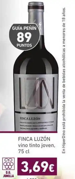 HiperDino Finca Luzón Vino Tinto Joven, 75cl oferta