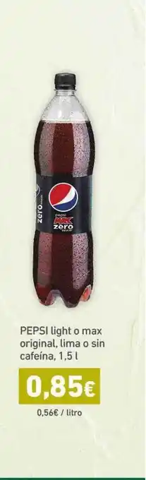 HiperDino Pepsi Light O Max Original Lima O Sin Cafeína, 1.5L oferta