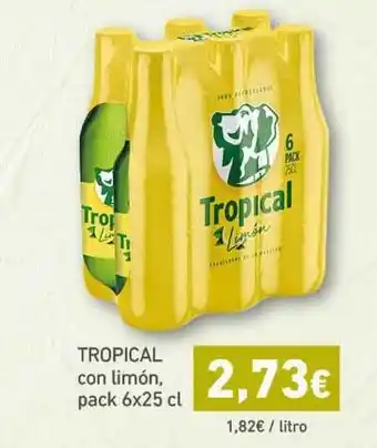 HiperDino Tropical Con Limón Pack 6x25cl oferta