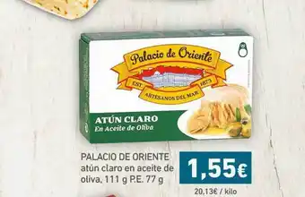 HiperDino Palacio De Oriente Atún Claro En Aceite De Oliva, 111g P.E. 77g oferta