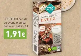 HiperDino Costaeco Bebida De Avena O Arroz Con O Sin Calcio 1L oferta