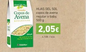 HiperDino Hijas Del Sol Copos De Avena Regular O Baby 500g oferta