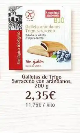 HiperDino Galletas De Trigo Sarraceno Con Arándanos, 200g oferta