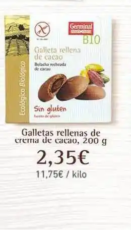 HiperDino Galletas Rellenas De Crema De Cacao, 200g oferta