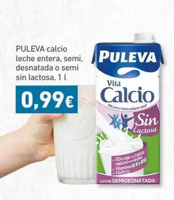 HiperDino Puleva calcio leche entera semi desnatada O semi sin lactosa 1L oferta