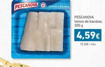 HiperDino Pescanova lomos de bacalao 300g oferta