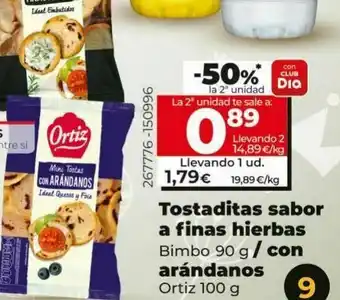 Dia Tostadas sabor a finas hierbas oferta