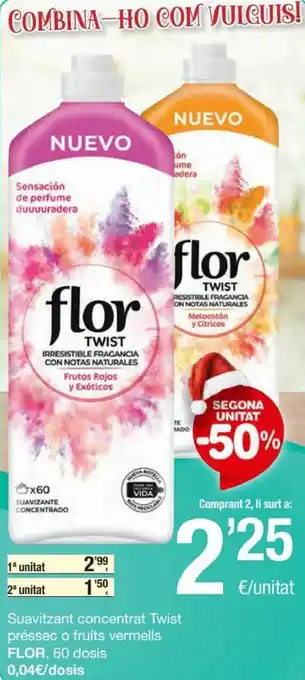 SPAR Flor Suavitzant Concentrat Twist Préssec O Fruits Vermell 60 dosis oferta