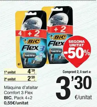 SPAR Bic Màquina d'Afaitar Comfort 3 Flex Pack 4+2 oferta