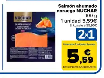 Carrefour NUCHAR Salmón ahumado noruego oferta