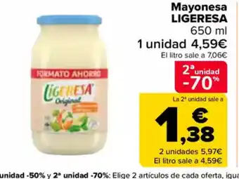 Carrefour LIGERESA Mayonesa oferta