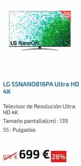 Tien 21 LG 55NANO816PA Ultra HD 4K oferta