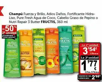 Masymas -50% 2a Unidad Champú Fuerza Y Brillo Adios Daños Fortificante Hidraliso Pure Fresh Agua De Coco Cabello Graso De Pepino O Nu oferta