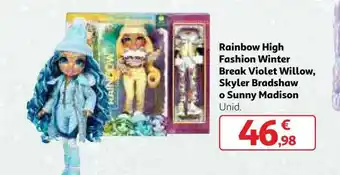 Alcampo Rainbow High Fashion Winter Break Violet Willow Skyler Bradshaw O Sunny Madison oferta