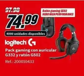 MediaMarkt Logitech Pack Gaming Con Auricular oferta
