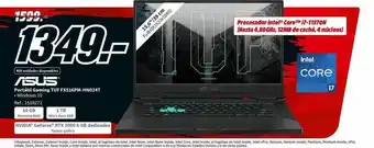 MediaMarkt Asus Portátil Gaming Tuf Fx516pm-hn024t oferta
